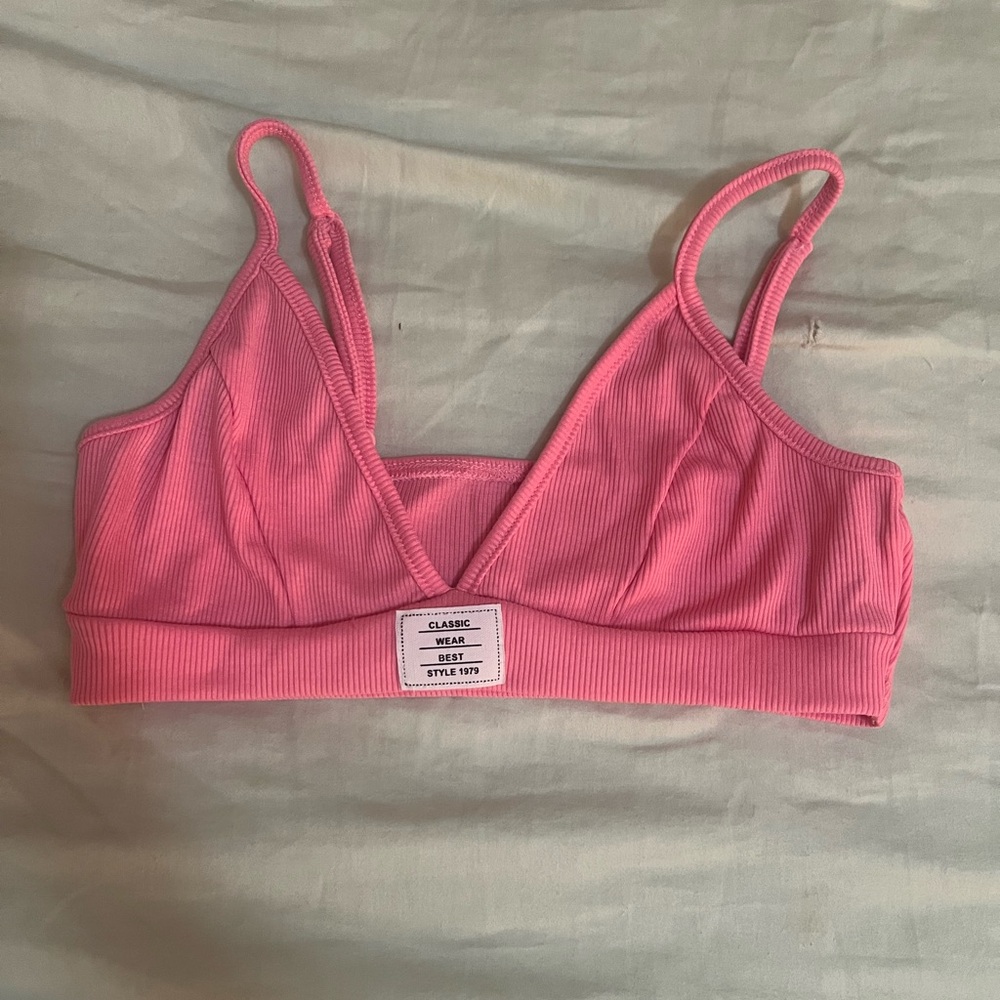 Pink bra
